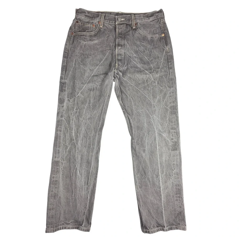 Levi's 501XX Mens Jeans 35x32 (32x29 measured) Straight Leg Gray Wash Denim‎